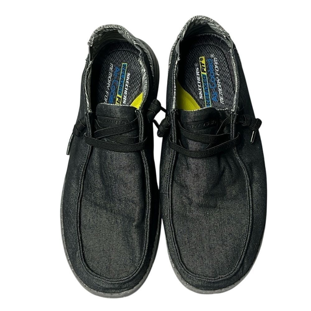 Skechers Mens Slip On Relaxed Fit Melson Chad Sneaker Size 8 Grey Memory Foam
